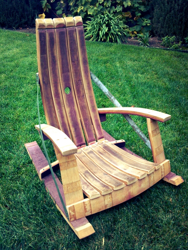 rocking chair wine barrel furniture plans Plans DIY How to 